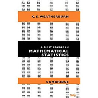 A First Course Mathematical Statistics - 1