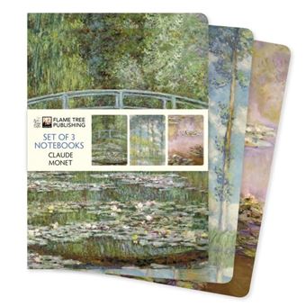 Claude Monet Set Of 3 Standard Notebooks By Flame Tree Publishing - 1