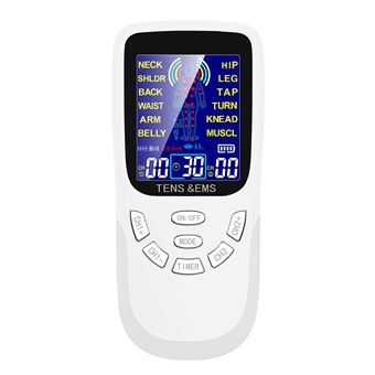 Eletroestimulador Muscular Portátil EMS DAM MHD-12DCK2 | 12 Modos | 2 Canais Duplos | Tamanho Compacto | alimentado por bateria | Branco - 1