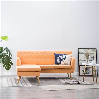Sofá vidaXL em Tecido com Forma de L 171,5x138x81,5cm Laranja - 1