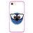 Capa Hapdey para iPhone 7 - 8 Design Monstro Peludo Azul em Silicone Flexível e TPU Cor-de-Rosa_0