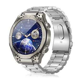 Smartwatch DAM JA01| Monitor de ácido úrico e lipídios | controlo de glicose no sangue | eletrocardiograma ECG | composição corporal | 5,5x1,1x5 cm - Titânio - 1