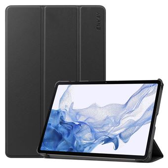 Capa magunivers PU ENKAY anti-riscos, função auto wake/sleep com apoio preto para Samsung Galaxy Tab S8 11-inch Wi-Fi SM-X700/5G SM-X706 - 1