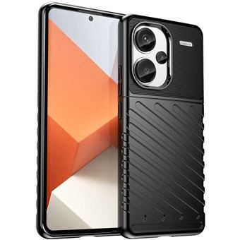 Capa de Gel Flexível Thunder Armor Tumundosmartphone para Xiaomi Redmi Note 13 Pro+ Plus 5G Preta - 1