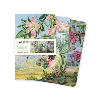 Kew Gardens Marianne North Set Of 3 Mini Notebooks By Flame Tree Publishing - 1