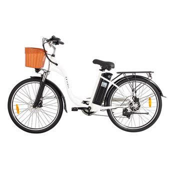 Bicicleta Elétrica DYU C6 | Potência 350W | Bateria 36V | 12.5Ah | Autonomia 40Km | Freio a Disco | - Branco - 1