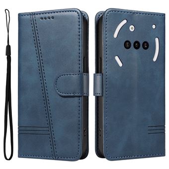 Capa FOXDOCK para Nothing Phone 3A | Fecho Magnético | Compartimentos para Cartões e Suporte | Pele PU | À Prova de Choque | Azul - 1