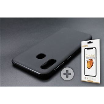 Conjunto Película de Vidro Temperado e Capa de Gel Skyhe para Samsung Galaxy A20e Preto - 1