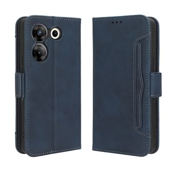 Capa FOXDOCK Protetora para Tecno Camon 20 Pro 5G | Suporte e Flip de couro PU | À Prova de Choque | Azul - 1