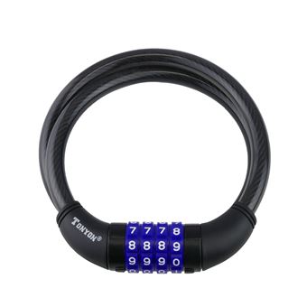 Cabo de Aço PrimeMatik com Cadeado para Bicicleta 12x800mm - 1