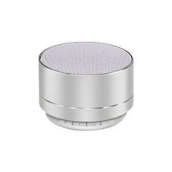 Mini Coluna Bluetooth Goeik | Porta USB | Leitor de Cartões Micro SD - Prateado - 1