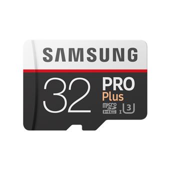 cartão de memória Samsung PRO Plus MB-MD32G 32GB MicroSDHC UHS-I Class 10 Preto e Branco