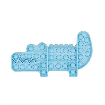Brinquedo Anti Stress Push Pop It Fidget Lionvolant GK69 | Crocodilo Azul Claro - 3 Peças - 1