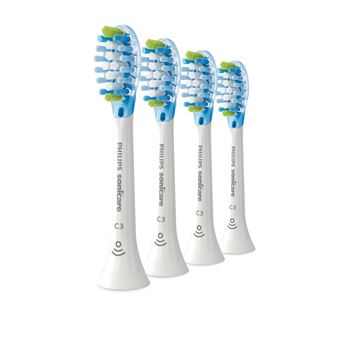 Cabeça de Escova de Dentes Philips Sonicare C3 Premium Plaque Defence HX9044/17 Pack de 4 recargas brancas de escovas Sonicare | Branco - 1