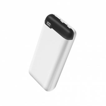 Powerbank Jaym com Ecrã Digital | 20000 mAh | 2 USB-A | 1 USB-C | Branca - 1