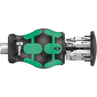Chave de Fendas Multi Pontas Wera Kraftform Kompakt Stubby Magazin 5 - 1