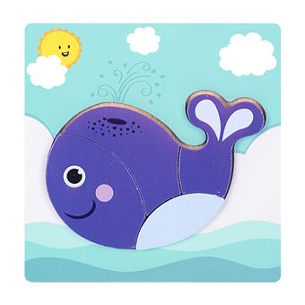 Puzzle Zhishangs Infantis 3D Baleia #KM162 | 4 Peças - 1