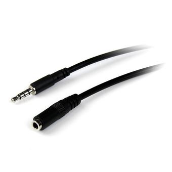 Cabo de Áudio StarTech.com Cabo de Extensão para Auricular TRRS 4 posições 3,5 mm 2 m - M/F | Preto - 1