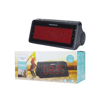 Rádio Despertador Digital Pritech Pbp-196 - Preto - 1