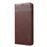 Capa Magunivers de couro genuíno litchi com suporte para cartão café para Samsung Galaxy S10_1