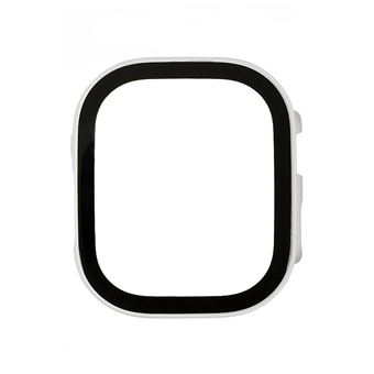 Capa e TPU polido, padrão de seda, à prova de queda Magunivers para Apple Watch Ultra 49mm - branco - 1