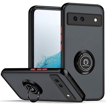 Capa fosca com borda preta e anel giratório 360 TUMUNDOSMARTPHONE para Google Pixel 8a 5G - 1