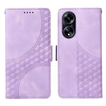 Capa FLOODKING para OPPO A98 | Design Acolchoado | Couro PU Premium | Roxo - 1