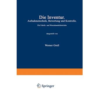 Die Inventur - Aufnahmetechnik, Bewertung Und Kontrolle - Paperback / softback - 0 - 1