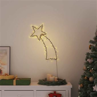 Luzes de Natal silhueta estrela cadente vidaXL | 80 LEDs | branco quente - 1