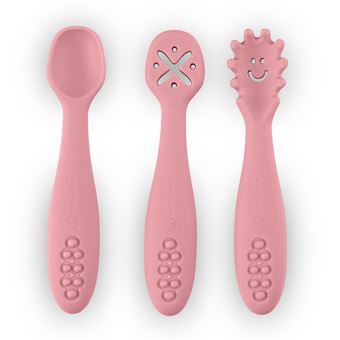 Conjunto de colheres de silicone 3 peças Petite&Mars Take&Match Dusty Rose - 1