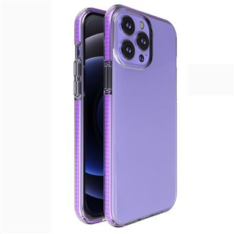 Capa e TPU Anti-riscos Transparente Roxo para iPhone 13 Pro Max 6.7'' - 1