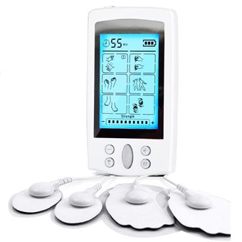 Eletroestimulador Muscular Portátil EMS DAM MHD-ZZB16 | 16 Modos | 20 Intensidades | 2 canais | Tamanho Compacto | Bateria Recarregável | Branco - 1