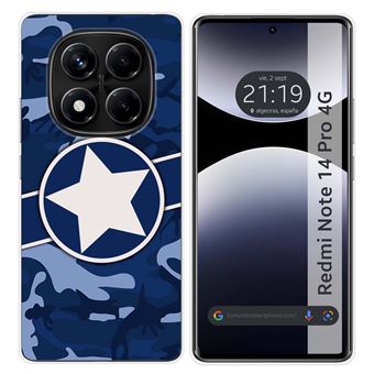 Capa TUMUNDOSMARTPHONE de silicone para Xiaomi Redmi Note 14 Pro 4G Camuflagem Design 03 Desenhos - 1