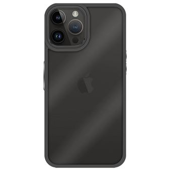 Capa Headcase® Anti Choque Premium Transparente com Rebordo de Alumínio na Câmara Traseira para Apple iPhone 14 Pro - Preto - 1