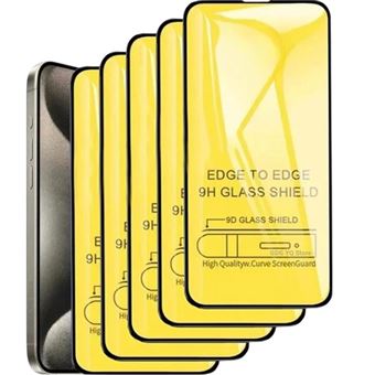 Pack 5x película Vidro temperado Full Cover Antiimpacto para Iphone 16 pro - 1