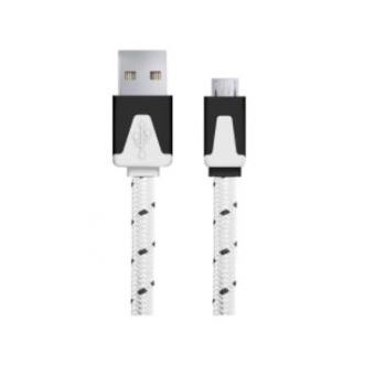 CaboMicro-USB 2.0 WPS | 1M | Nylon | Branco