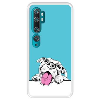 Capa Tpu Hapdey para Xiaomi Mi Note 10 - Note 10 Pro - Cc9 Pro | Design Cão Alegre | O Que Há para O Jantar - Transparente