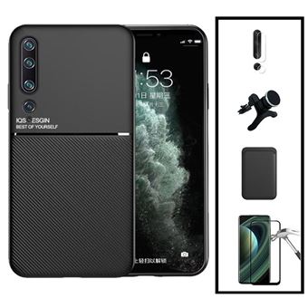 Kit Phonecare | Capa Magnetic Lux + Magnetic Wallet + 5D Full Cover + Película de Câmara Traseira + Suporte Magnético Carro Reforçado para Xiaomi Mi 10 Pro 5G - Preto - 1