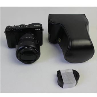 Capa PU Câmara Magunivers saco com cinta preto para Fujifilm X-E3 - 1
