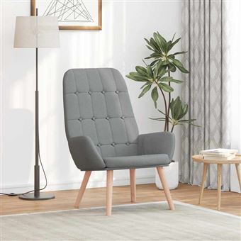 Cadeira de descanso vidaXL | tecido cinzento-claro - 1