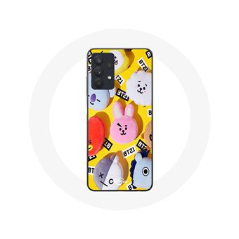 Capa Maniacase para Samsung Galaxy A32 5G do grupo Bangtan Sonyeondan (BTS) e seus personagens BT21: Tata, Chimmy, Cooky, RJ, Shooky, Koya, Mang e Van - 1