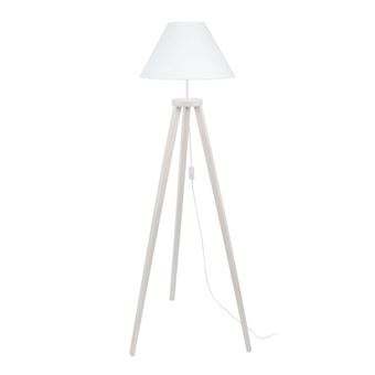 Candeeiro Pé Alto Tosel Malmo | 40 cm | 1 Luzes - Marfim Branco - 1