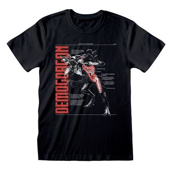 Camisola de Manga Curta Stranger Things Anatomy of a Demogorgan | S - Preto - 1