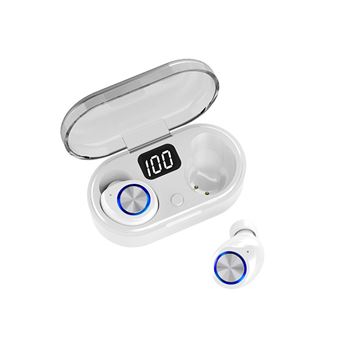 Auriculares Bluetooth True Wireless Lionvolant LVO171 | Adequado para Apple / Samsung | Com Display - Branco - 1