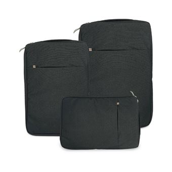 Bolsa para Portátil Goeik com Espuma no Interior, Pele de Pêssego e Fecho | 11'' - Preto - 1
