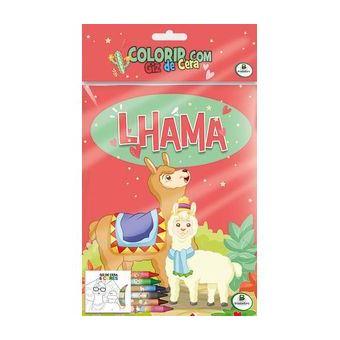 Colorir com Giz de Cera: Lhama - 1
