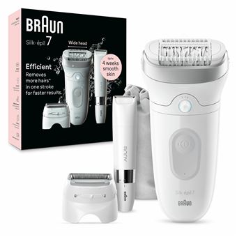 Depiladora de Arranque Braun Silk-épil 7 7-441 | Prateado, Branco - 1