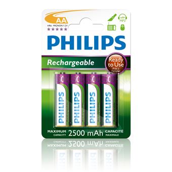 Pilha Philips Rechargeables Bateria R6B4RTU25/10 - 1