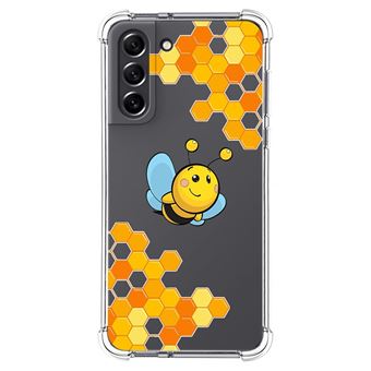 Capa Tumundosmartphone de silicone anti-choque para Samsung Galaxy S21 FE 5G design de abelha de desenho animado - 1