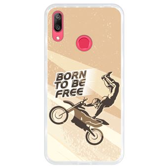 Capa Hapdey para Huawei Y7 2019 - Y7 Prime 2019 Design Motociclista Freestyle Rider Desporto Radical em Silicone Flexível e TPU